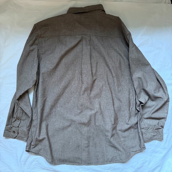Carhartt men's work shirt, brown twill, button down, size 2xl, EUC - Picture 3 of 5